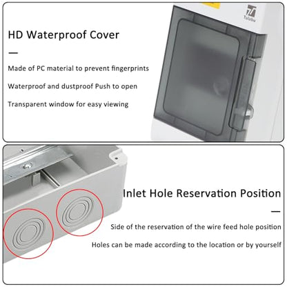 4 Way Waterproof Breaker Box for Indoor/Outdoor Settings - size: 4Way