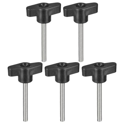 uxcell 5Pcs Clamping Screw Knob, M5 x 50mm Metric 304 Stainless Steel T Shaped Thumb Screws Handle for Quick Remove Hand Tightening Knob Replacement - size: M5 x 50mm