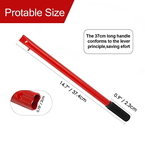 ANCKNE Horizontal Hydraulic Jack Handle 2 Ton, Jack Handle Replacement, with Rubber Gloves Automotive Car Jack Accessories Red - color: Red-1