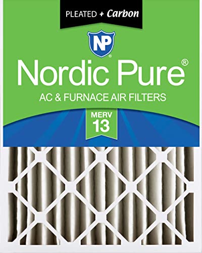 Nordic Pure 24x24x4 Pleated MERV 13 Plus Carbon Air Filter 1 Pack - style: MERV 13 + Carbon