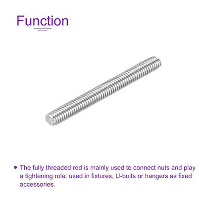 DMiotech 20 Pack M4 x 40mm Fully Threaded Rod 304 Stainless Steel Right Hand Threads Rod Bar Studs Clamps and U-Bolts - size: M4 x 40mm