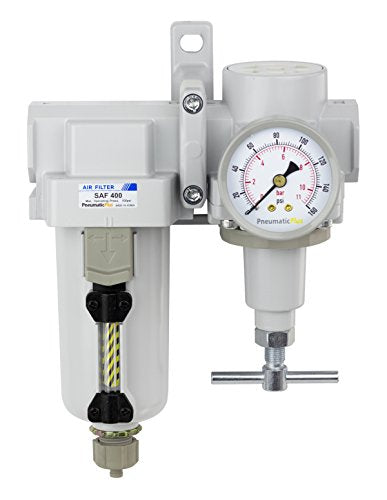 PneumaticPlus SAU420T-N04G-MEP Air Filter Regulator Combo, 1/2" NPT - size: 1/2" NPT