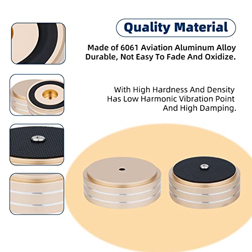 Audio Isolation Feet Aluminum Load 400KG Amplifier Feet 58 * 22MM(4Pcs) - color: Gold