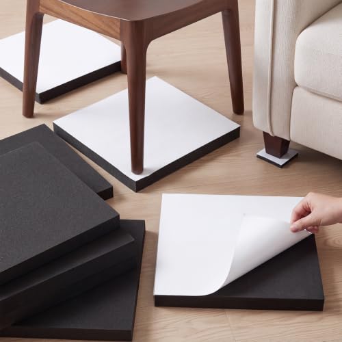 4 Pcs 1.5" Thick Foam Padding Sheet with Adhesive Backing Closed Cell - color: Black, size: 1.5 Inch Thick, 12 x 12 Inches