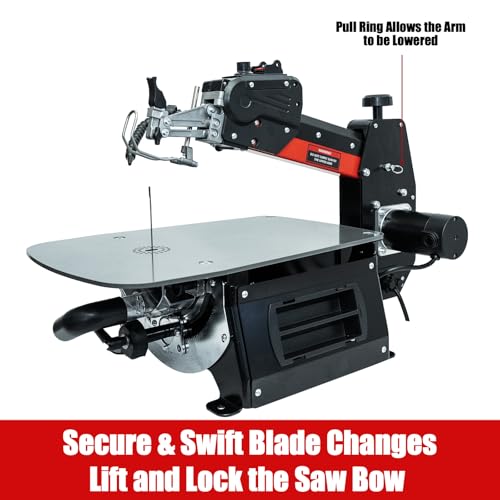 BUCKTOOL 16-Inch Scroll Saw, 1.3A Power Scroll Saws for Woodworking