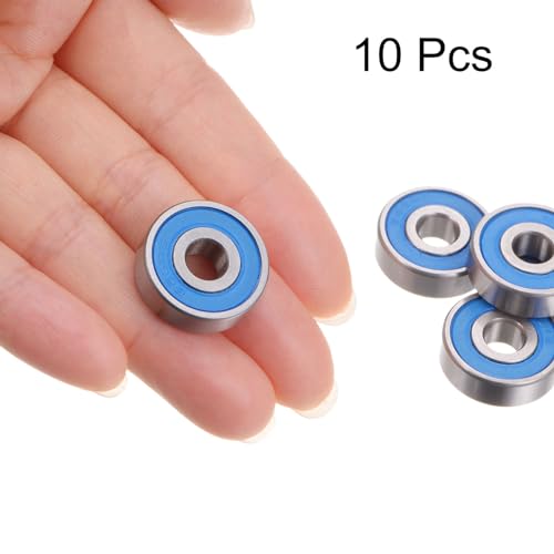 uxcell 10pcs 626-2RS Deep Groove Ball Bearings 6x19x6mm Rubber Sealed Bearings for TRX4 1/10 RC Cars Trucks, 3D Printer, P6 (ABEC 3) - color: Blue, size: 6x19x6mm