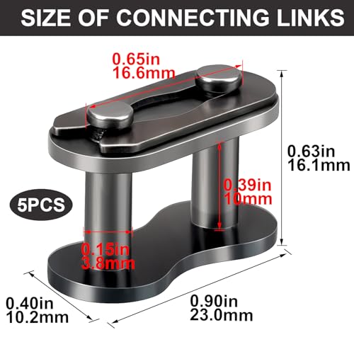 PAGOW 5 Pcs #420 Chain Master Link Roller, Steel Alloy Heavy Duty Connector for Motorcycle 50cc-125cc ATV Quad 4 Wheeler - color: #420, 5pcs