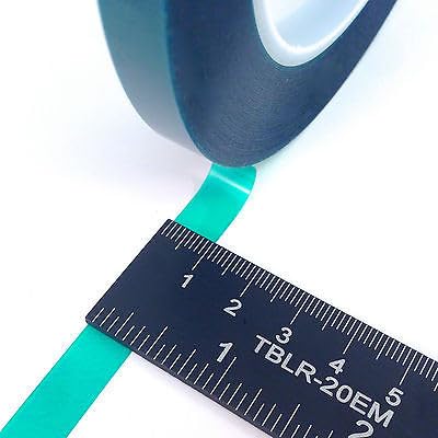 High Temp Masking Supply 3/8" x 72 Yards 400ºF Green Polyester PET Tape - size: 3/8" Wide X 72 Yards Long