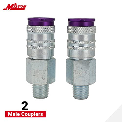 Milton S-314VKIT Kit, 14pc Hi-Flo V style 1/4", Purple - size: 14 count