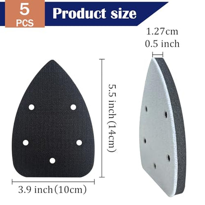 5 PCS Mouse Detail Sanding Interface Pads 5 Holes