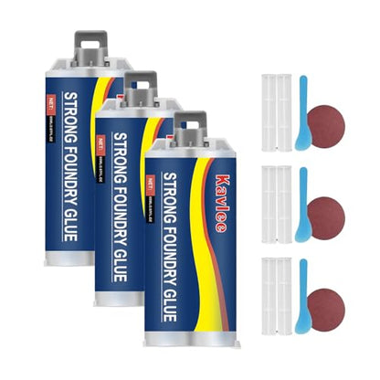 Strong Foundry Glue, High Temperature Resistant Casting Repair, Metal Repair Glue, Premium Liquid Welding Filler for Metal Defects and Repairs (3Kit) - color: 3Kit