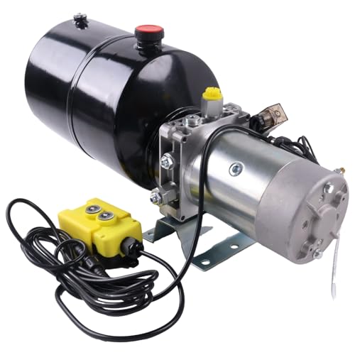 Solarhome 12V DC Single Acting Hydraulic Power Unit Steel Tank 8 Quart