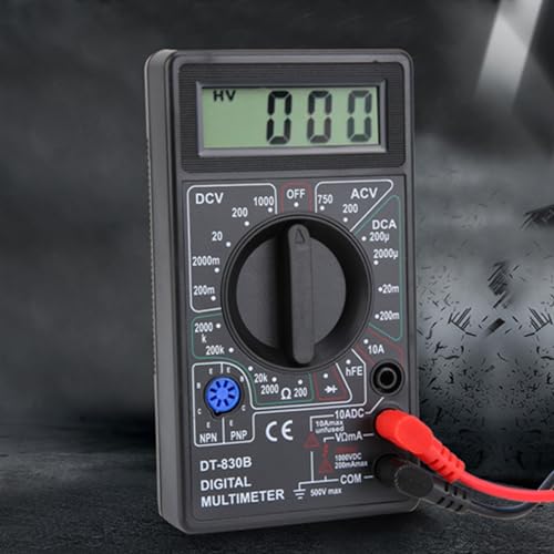 Digital Multimeter, DT-830B Multifunctional Portable LCD Digital Multimeter Amp Volt Ohm Tester Voltmeter Ohmmeter Meter for Laboratories, Factories