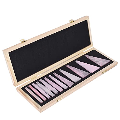 kimllier 12Pcs Angle Gauge Block Set, Accuracy Steel Machinist Tool 1/4 to 30 Degree with Box