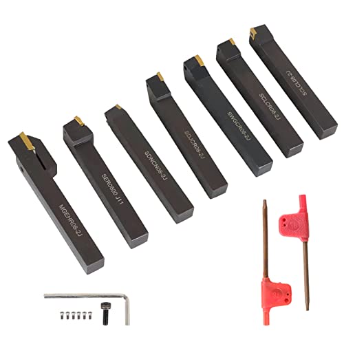 findmall 7Pcs Tin Coated 1/2" Shank Carbide Set - size: 7Pcs 1/2"