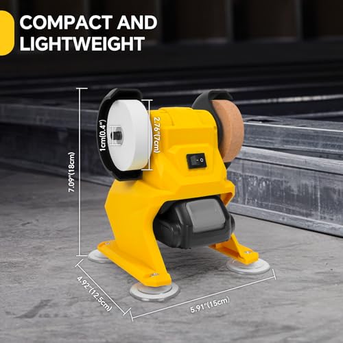 Mini Bench Grinder Polisher for Dewalt 20V Battery, Electric Belt Sander, Electric Knife Sharpener for Wood, Metalworking DIY, Small Sander(Only Tool)