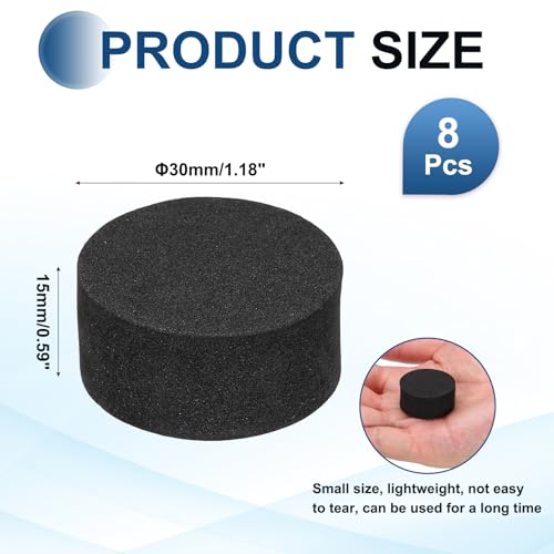 MECCANIXITY 8 Pcs Single Sided Speaker Isolation Feet Pads, 30mmx15mm Non Slip Foam Shock Absorption Base Pad Amplifier Stand Feet Mat for Speaker HiFi Home Theater Sound System, Black - size: 30mmx15mm