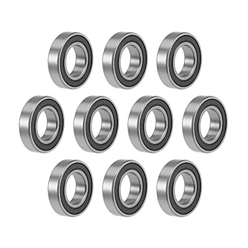 uxcell 6902-2RS Deep Groove Ball Bearings 15mm x 28mm x 7mm Double Sealed Chrome Steel Z2 ABEC1 10pcs - size: 15mm x 28mm x 7mm