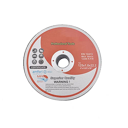 ALL-CARB 50 Pack 5 Inch x 0.040 Inch x 7/8 Inch Cutting Wheel Metal and Stainless Steel Cut Off Wheels Thin Metal Cutting Disc Fit for Angle Grinders - size: 5x0.040x7/8