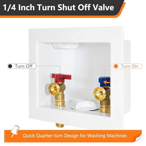 HeSun Washing Machine Outlet Box, 1/2"MIP(Sweat) x 3/4"MHT Outlet(WM001-1) - size: Washing Machine Box W/ Regular, style: Sweat MIP