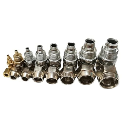 8Pcs Straight Air Fittings 4-16mm, Heavy Duty Push in Pneumatic Connectors