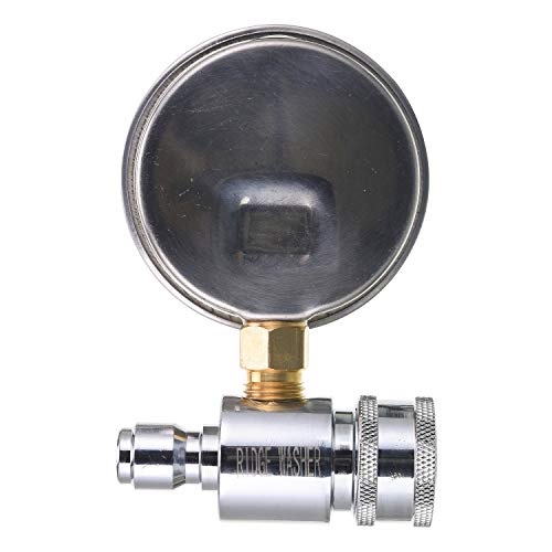 RIDGE WASHER Pressure Washer Gauge with 3/8'' Quick Connect Socket and Plug - size: Pres. Gauge