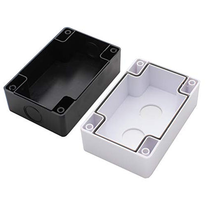 Push Button Switch Control Station Box 22mm Single Push Button Hole Dustproof and Waterproof 1NO or 1NC Abs Material/JL-BX1 Model - 10 Pack - size: 10 Pack, style: Double Push Button Hole JL-BX2