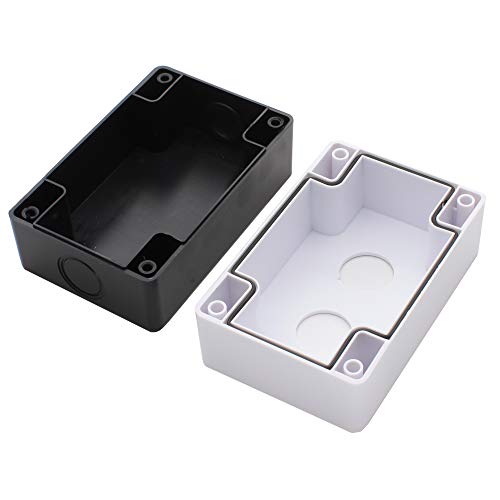 Push Button Switch Control Station Box 22mm Single Push Button Hole Dustproof and Waterproof 1NO or 1NC Abs Material/JL-BX1 Model - 10 Pack - size: 10 Pack, style: Double Push Button Hole JL-BX2