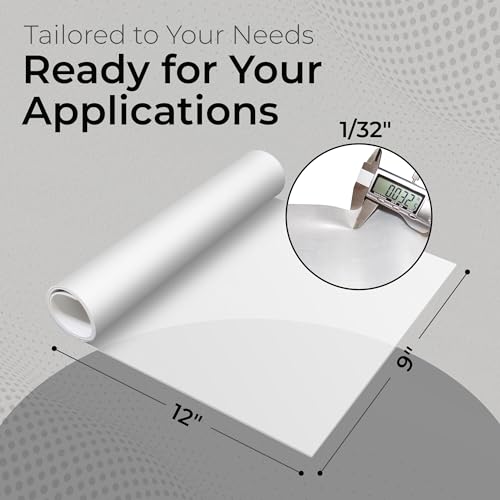 Exactly Rubber - Translucent Silicone Sheet, 50A Durometer Rubber Sheet, Semi Clear Silicone, Resistant -80 to 450°F, Food-Grade Silicone Placemat, 450% Elongation, Made in The USA, 1/32 x 9” x 12” - size: 1/32 x 9 x 12