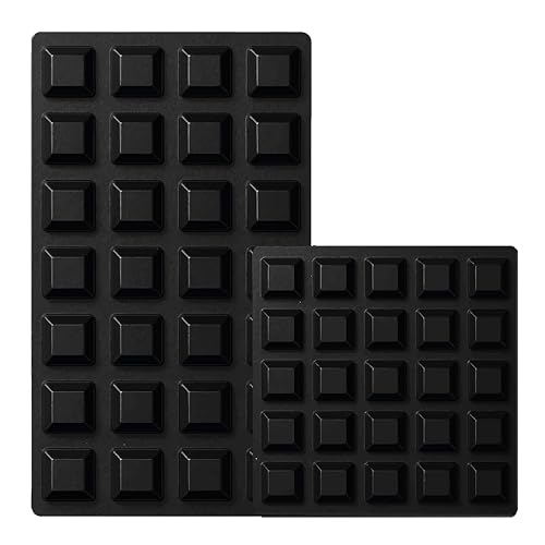 Black Rubber Feet (53 Pack) Self Stick Bumper Pads - Adhesive Tall Square Bumpers for Electronics, Speakers, Laptop, Appliances, Furniture, Computers - color: Black, size: 53pc Combo