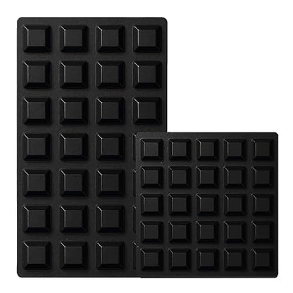Black Rubber Feet (53 Pack) Self Stick Bumper Pads - Adhesive Tall Square Bumpers for Electronics, Speakers, Laptop, Appliances, Furniture, Computers - color: Black, size: 53pc Combo