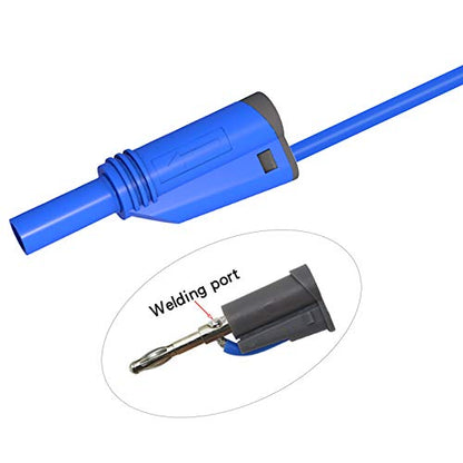 Goupchn 5PCS 4mm Safety Shrouded Banana Plug Silicone Test Leads - color: Five Colors, size: Test Leads