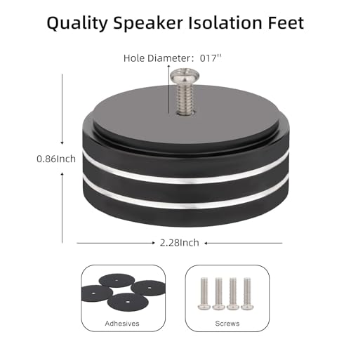Audio Isolation Feet Aluminum Load 400KG Amplifier Feet 58 * 22MM(4Pcs) - color: Black