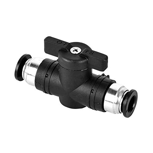 Beduan Pneumatic Ball Valve, 3/8" x 3/8" OD Push to Connect Fitting Air Flow Control Valve Straight Quick Connect Union - size: 3/8" x 3/8" Tube OD