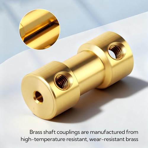 10pcs 2mm to 2mm Shaft Coupler, Brass Set Screw Couplings, Motor Shaft Coupler - size: 2mm to 2mm