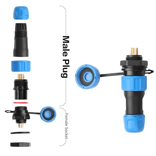 YACSEJAO WM13/SP21 Aviation Connector Panel Mount Kit, (6-Pin)