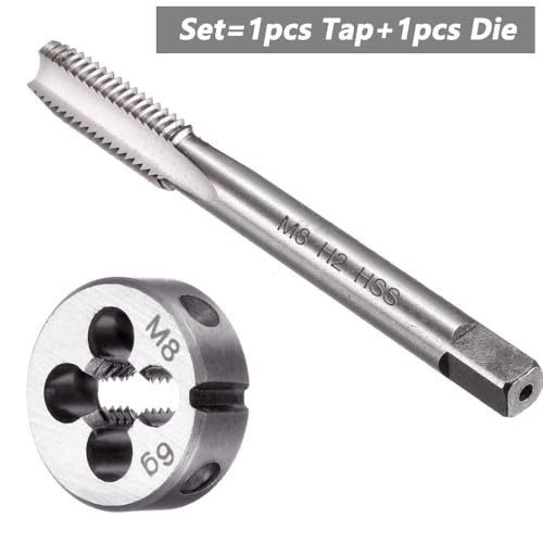 M8 X 1.25 Metric Tap and Die Set, Threading Tap Die Set - color: m8*1.25