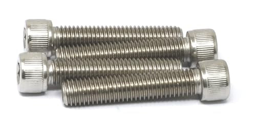 iexcell 4 Pcs 1/2-13 x 2-1/2" Stainless Steel 304 Hex Socket Head Cap Screws Bolts Kit - size: 1/2-13 x 2-1/2" ( Fully Threaded )