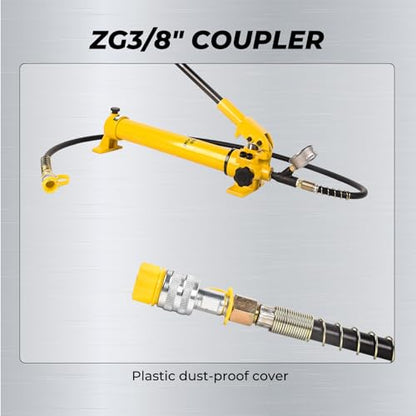 900cc Hydraulic Hand Pump 10000Psi Single Acting Manual Hydraulic Lifting Pump CP-700B Hydraulic Lifting Pump with Pressure Guage - color: CP-700B, Steel Hand Pump