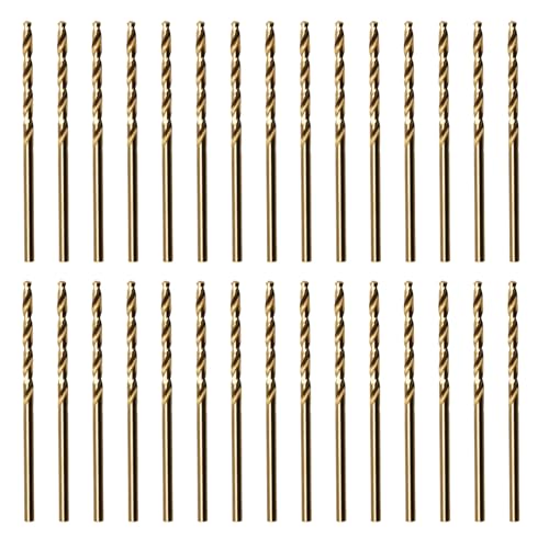 20Pcs 3/32" Cobalt Drill Bit Set, M35 High Speed Steel Jobber Length Drill Bit Kit for Hardened Metal, Stainless Steel, Cast Iron, Wood and Plastic - size: 20Pcs 3/32"