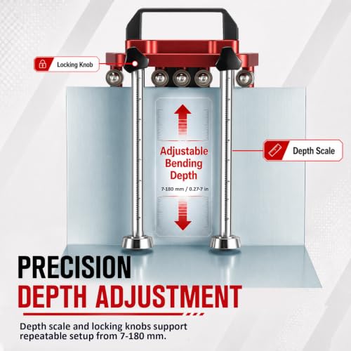 Sheet Metal Roller, 2-Station Metal Bender for Roofing and Fabrication