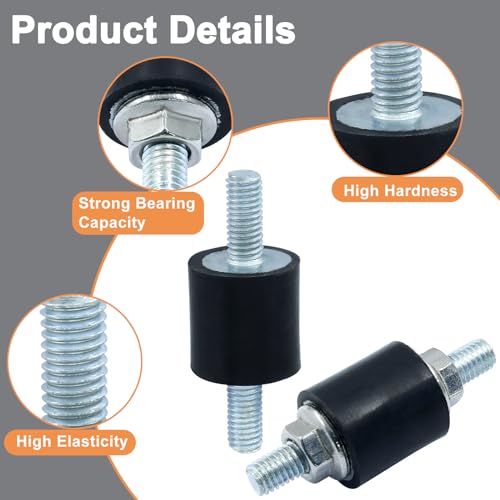 Waziaqoc 4PCS M5 Rubber Mounts Shock Absorber - size: M5