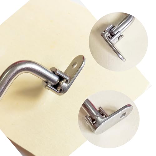 304 Stainless Steel Folding Handle, 90 Degree Solid Rotating Handle, Cabinet and Tool Box Spring armrest (Hole Centers: 5-2/5in(137mm)) - size: Hole Centers: 5-2/5in(137mm)