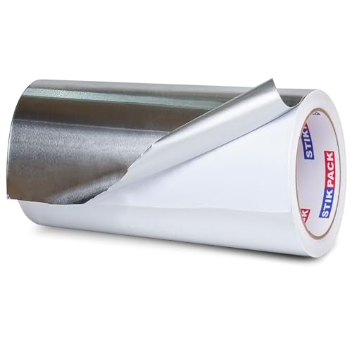 Aluminum Foil Tape 12 inch x 60ft (20 Yards) Heavy Duty HVAC Duct Tape for Ductwork – High Temperature Silver Foil Tape for Insulation, Metal Repair, Exhaust Sealing & Patching - size: 12 Inches x 20 Yards