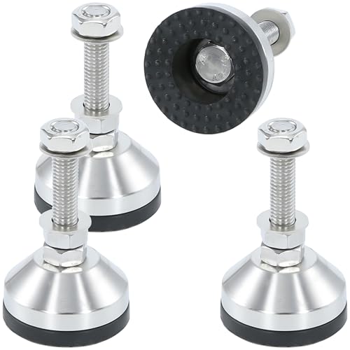 Heavy Duty 2000 lb Capacity Stainless Steel Adjustable Leveling Feet for Shelving,Machinery Devices, Workbench,Furniture,M10 Thread, 1.94inches Dia Base, Anti-Slip Nylon Pad - color: Black, size: B1.94in x M10x H1.97in