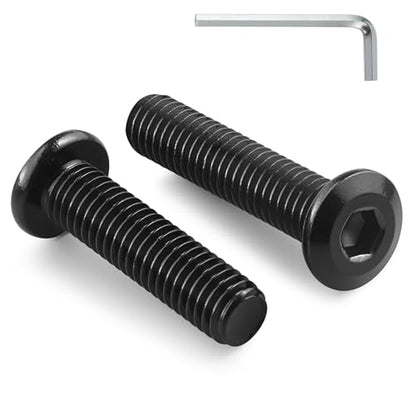 M6-1.0 x 35mm Flat Head Hex Socket Cap Screws Bolts 10Pcs, M6 Bolt 304 Stainless Steel Black Zinc Plated, Full Thread, with Hex Spanner - size: M6 x 35mm