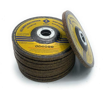 SIGNI 4 Inch Non Ferrous 10 Pack Grinding Wheel, Angle Grinder Abrasive Disc for Aluminum Copper Brass, Anti-Clog (Non-Loading)