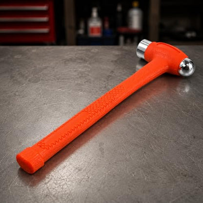 Stark USA 32oz Dead Blow Hammer Dual Head - 2-Pounds Ball Peen Blow Striking Ball Peen and Flat Face Pein Non-Slip Grip Handle, Orange - size: ['2 lb']