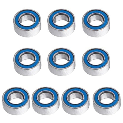 RC Ball Bearings 10-Pack Bearing Steel and Double Rubber Sealed Miniature Deep Groove Ball Bearings (3x6x2.5mm) - size: 3x6x2.5mm