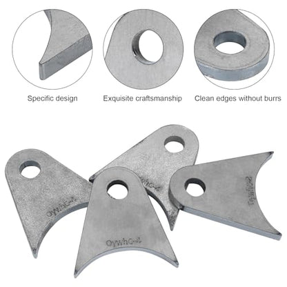 Weld on Tabs, Axle Shock Mount Bracket, 1/2" Hole, 1/4" Thick, 4 Pcs - color: 3" Axle Mount-1/4" Thick